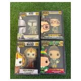 Funko POP Pins - Queen Amidala, The Mandalorian, Catwoman & Buddy The Elf
