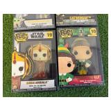 Funko POP Pins - Queen Amidala, The Mandalorian, Catwoman & Buddy The Elf