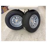 2 New Trailer Tires & Rims ST205/75R14 2 New Trailer Tires & Rims ST205/75R14