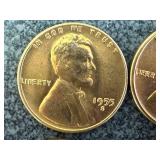 7 Shiny 1955 S Wheat Pennies 7 Shiny 1955 S Wheat Pennies
