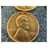 7 Shiny 1955 S Wheat Pennies 7 Shiny 1955 S Wheat Pennies