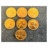 7 Shiny 1955 S Wheat Pennies 7 Shiny 1955 S Wheat Pennies