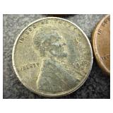 Wheat Pennies Including 1943S Steel, 1944 Silver Nickel, Copper Coin & Misc Wheat Pennies Including 1943S Steel, 1944 Silver Nickel, Copper Coin & Misc