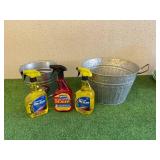 Windshield De-Icer & Galvanized Pales Windshield De-Icer & Galvanized Pales