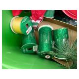 Large Wheeled Storage Tote Full of New Holiday Items Large Wheeled Storage Tote Full of New Holiday Items