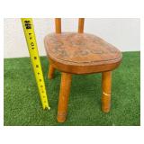 Antique High Back Stool/Plant Stand Antique High Back Stool/Plant Stand
