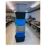 6 18 Gallon Totes with Lids 6 18 Gallon Totes with Lids