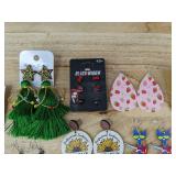 Large Lot of Fun Statement and Novelty Pierced Earrings - Brand New