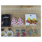 Large Lot of Fun Statement and Novelty Pierced Earrings - Brand New