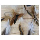 Feather Hair Clips and Bohemian Sunflower Earrings Set - Brand New