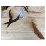 Feather Hair Clips and Bohemian Sunflower Earrings Set - Brand New