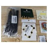 Fashion Jewelry assortment - chokers, earrings, bracelets, necklaces, 7 gold-plated rings - Brand New