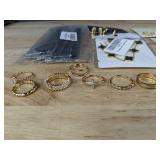Fashion Jewelry assortment - chokers, earrings, bracelets, necklaces, 7 gold-plated rings - Brand New
