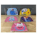 5 Piece Kids Swim Caps, Assorted Designs, Size Small - Brand New