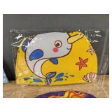 5 Piece Kids Swim Caps, Assorted Designs, Size Small - Brand New
