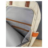Beige Canvas Backpack with Brown Accents - Brand New