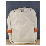 Beige Canvas Backpack with Brown Accents - Brand New