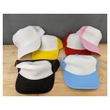 6 New Snapback Ball Hats Assorted Colors Size Small