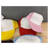 6 New Snapback Ball Hats Assorted Colors Size Small