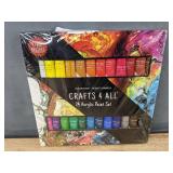 Crafts 4 All 24 Acrylic Paint Set & Bandle B Liquid Chalk Markers - Brand New