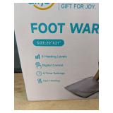 Alljoy Electric Foot Warmer, 20" x 21", 6 Heat Levels - Brand New