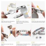 SweetV Stainless Steel Italian Charm Bracelet with Charms and Tool - Brand New