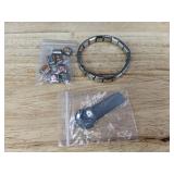 SweetV Stainless Steel Italian Charm Bracelet with Charms and Tool - Brand New