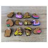 12 Capybara Croc Shoe Charms - Brand New