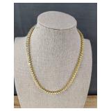 Gold Color Necklace with Clear Stones - Brand New