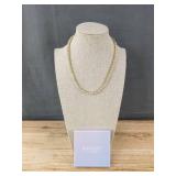 Gold Color Necklace with Clear Stones - Brand New