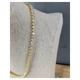Gold Color Necklace with Clear Stones - Brand New