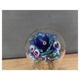 Iridescent Display Rose Dome with Butterflies and "Just For You" Base - Brand New