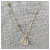 Auovkoca Necklace with Initial P Pendant - Brand New