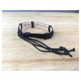 Soul Statement Leather Christian Cross Adjustable Bracelet for Men or Teens - Brand New