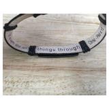 Soul Statement Leather Christian Cross Adjustable Bracelet for Men or Teens - Brand New