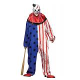 Evil Clown Adult Halloween Costume, OSFM - Brand New