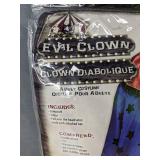 Evil Clown Adult Halloween Costume, OSFM - Brand New