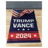 Trump Vance 2024 Yard Flag and 12 Trump 2024 Hand Flags - Brand New