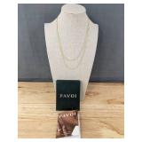 PAVOI Gold-Tone Layered Chain Necklace Set with Box - Brand New