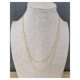 PAVOI Gold-Tone Layered Chain Necklace Set with Box - Brand New