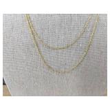 PAVOI Gold-Tone Layered Chain Necklace Set with Box - Brand New