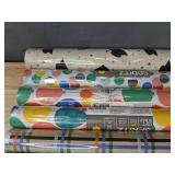 8 Rolls of Gift Wrapping Paper: Spritz and Others - Brand New