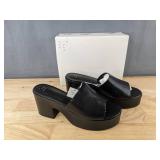 A New Day Ricky Heels Platform Sandals Size 14 Black - Brand New