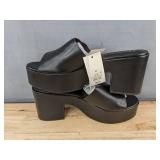 A New Day Ricky Heels Platform Sandals Size 14 Black - Brand New