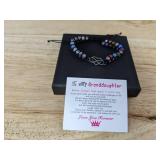 Granddaughter Infinity Beaded Bracelet - Brand New