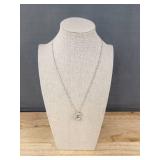 18K Gold Plated Cubic Zirconia Letter "C" Necklace - Brand New