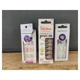 3 Press-On Nail Kits: imPRESS and Sally Hansen - Brand New