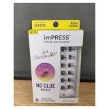 3 Kiss imPRESS Press-On Falsies Lash Sets with Tweezerman Tweezer - Brand New