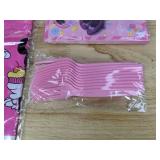 Minnie Mouse 3rd Birthday Party Supplies: Plates, Forks, Etc. - Brand New