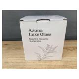 2 Azuna Luxe Glass 8oz Jars with Bamboo Lids - Brand New